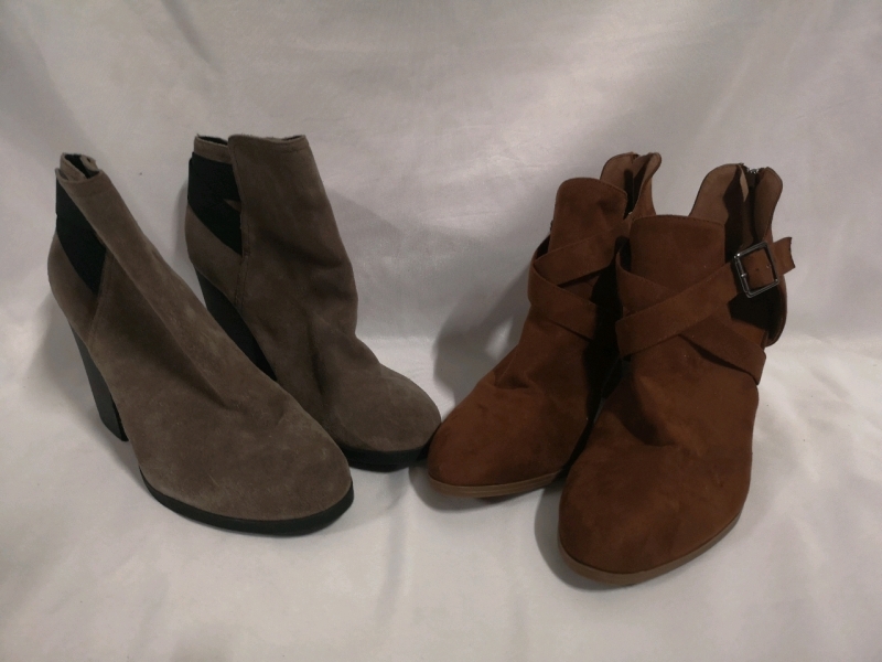 2 Pairs of Ladies Ankle Boots sz 10 - Kenneth Cole & George