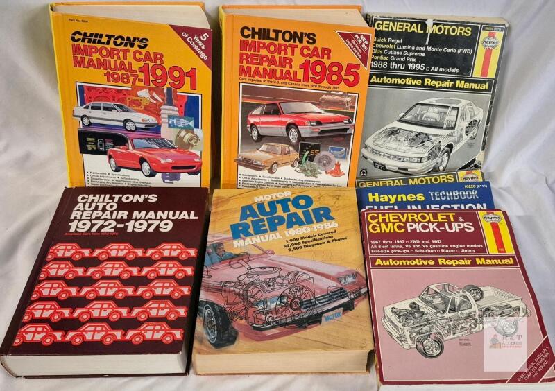 Chilton Haynes Motor Auto Repair Manual Lot, 1972&ndash;1995, American, Import, GM, Chevy, Fuel Injection