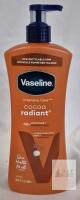 Vaseline Intensive Care Cocoa Radiant Lotion, 20.3 fl oz (600 mL), 48H Moisture, Recyclable Pump