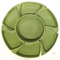 MCM Vintage Santa Anita Ware California 7-Piece Daisy Serving Set, 17" Diameter Assembled