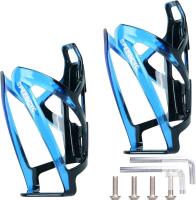 New 2-Pack Blue SpeedCYC Bike Water Bottle Holder Ultra-Light Bicycle Bottle Cage with Screws Tool, Universal Cycling Cup Holder for MTB, Mountain Bikes