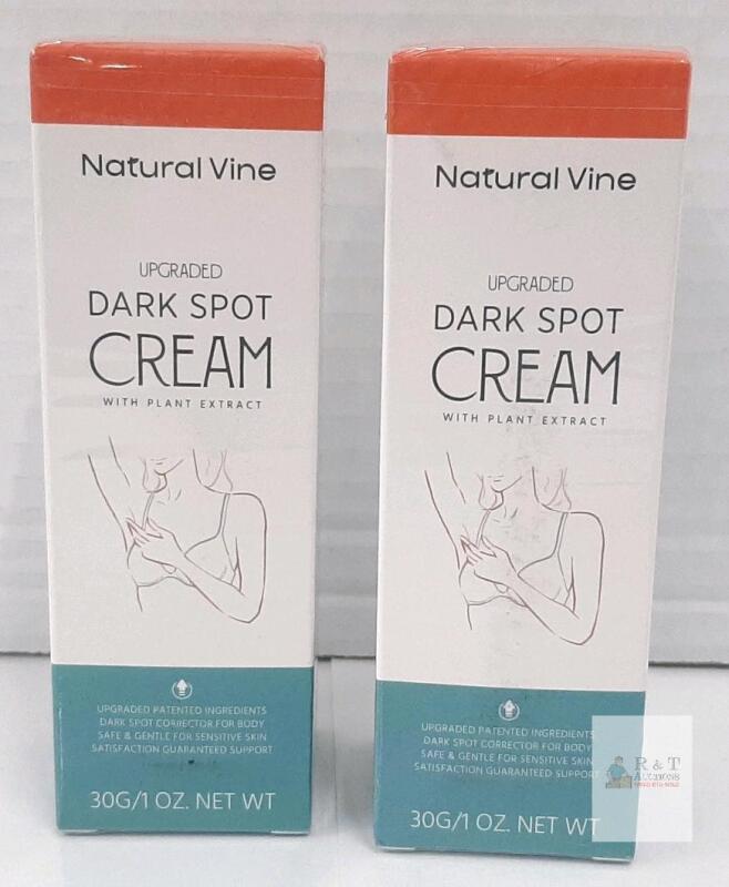 2 Natural Vine Upgraded Dark Spot Corrector Cream 1oz/30g Sealed, Plant Extract Formula, Body/Neck