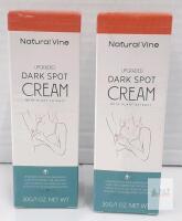 2 Natural Vine Upgraded Dark Spot Corrector Cream 1oz/30g Sealed, Plant Extract Formula, Body/Neck