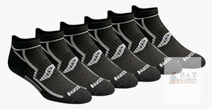6 New Pairs Size XXL SAUCONY Men's Multi-Pack Bolt Performance Comfort Fit No-Show Socks