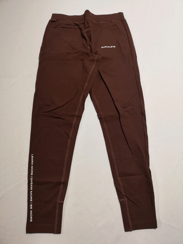 New ALPHALETE Men's sz Medium Premium Pro-Elite Jogger (Chocolate)