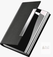 New - Padike Business Card Holder, Business Card Case Luxury PU Leather & Stainless Steel Multi Card Case