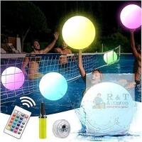 New 5-Pack LED Beach Balls Each With Remote Control, 12" Inflatable Beach Balls with 16 Colors Lights and 4 Light Modes, Floating Pool Lights for Adults Outdoor Party Games (Includes Pump)