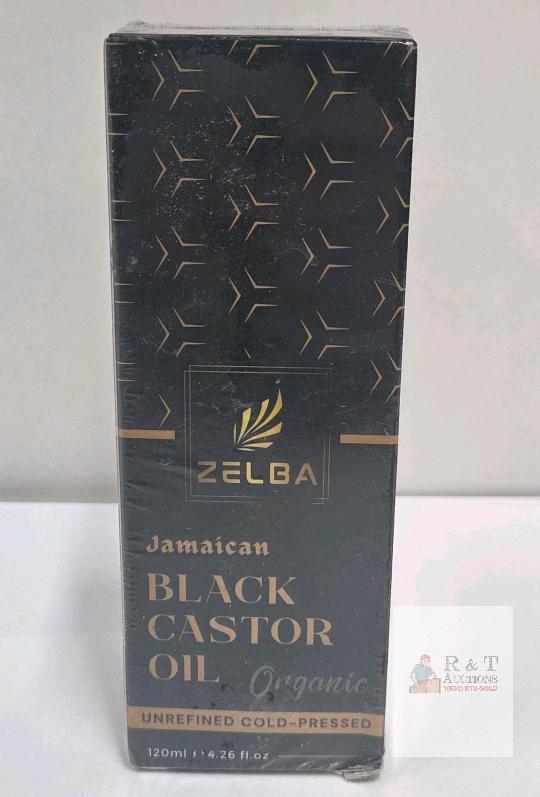 ZELBA Jamaican Black Castor Oil, 4.26 fl.oz (120 ml), Organic, Unrefined Cold-Pressed