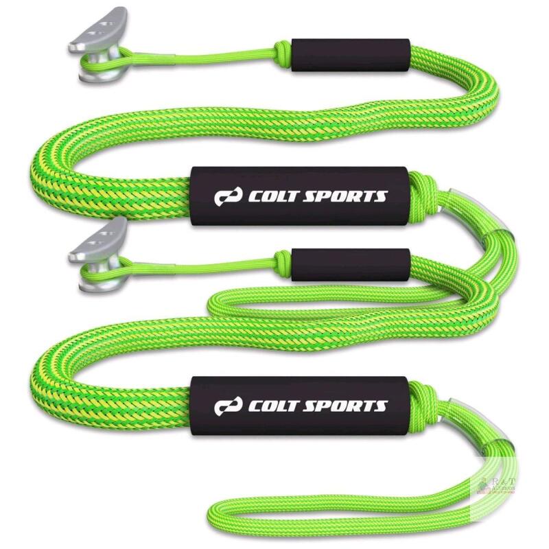 New 2-Pack COLT SPORTS 7-Foot Long Bungee Dock Lines
