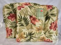 Garden Place Wicker Chair Cushions, 19"x18"x4", Floral, Set of 2, Polyester, Target, USA Made