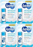 4 New LYPSYL Sensitive Hypoallergenic Lip Balms, 4.2g ea