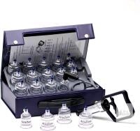 New KS AcuZone Premium Plastic Cupping Set Includes 19 Cups with Extension Tube
