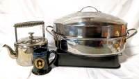 Loretta Lynn's Ranch Mug, Large Stainless Steel Stovetop Kettle, Huge Turkey Roaster with Lid & Nonstick Roasting Pan.