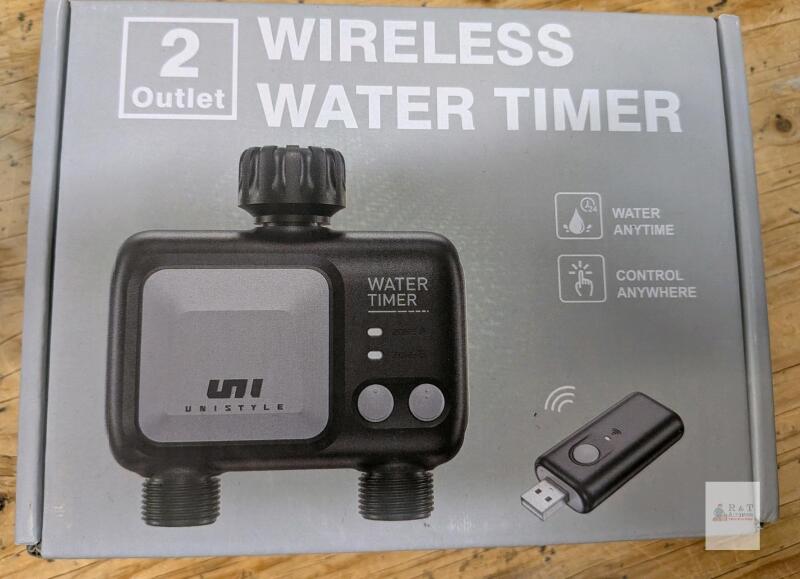 Unistyle WiFi Sprinkler Timer 2 Zone HCT-626 with Gateway, 2 Outlets, Remote Control
