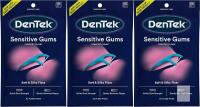 3 New Packs Dentek Comfort Clean Floss Picks | Silky Ribbon Floss to Remove Food & Plaque | 90 Picks Each