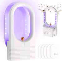 New Flying Insect Trap, Highly Effective Purple Bluish Ultraviolet Light | Plug-in Fly Trap (1 Device +5 Refills)