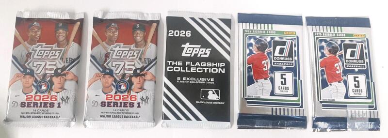 Unopened Topps & Donruss Baseball Card Packs (2025, 2026)