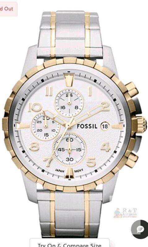 New Fossil Dean Chronograph Stainless Steel Watch