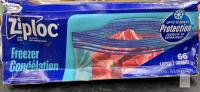 Ziploc Gallon Freezer Bags, 66 Count, Press-to-Close, BPA-Free, 9 Point Protection&trade; box damage
