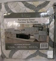Home Beyond Furniture Cover Chair 60"x70.5" Gray Geometric Pattern, Polyester, NL17751A8