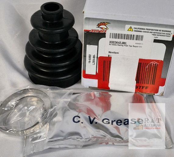 All Balls Racing Universal CV Boot Kit X003K42JML, Fits Most ATVs/UTVs, Grease & Clamp Included