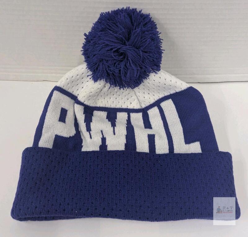 AS NEW Molson PWHL Knit Beanie Blue/White Pom-Pom Hat &ndash; Professional Women&rsquo;s Hockey League