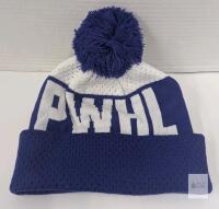 AS NEW Molson PWHL Knit Beanie Blue/White Pom-Pom Hat &ndash; Professional Women&rsquo;s Hockey League