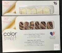 2 New Sets Color Street Real Nail Polish Strips, 16 Strips Per Pack