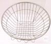 18" Stainless Steel Industrial Wire Basket, 10" Height, Hanging Hooks, Round Tapered Shape