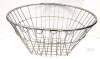 18" Stainless Steel Industrial Wire Basket, 10" Height, Hanging Hooks, Round Tapered Shape - 2