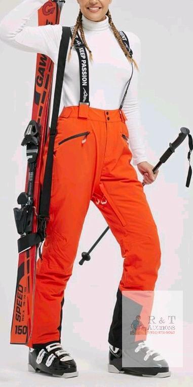 New sz Large Fit Space Women's Insulated Ski Pants Waterproof 15,000mm Removable Suspenders Winter Snow Snowboarding