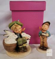 Goebel Hummel "Just Friends" 58/0 Figurine & 1992/93 Club Edition Boy, Germany, Hand Painted