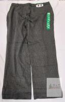 NEW Hilary Radley Women's Gray Pinstripe Dress Pants, Size 12, Straight Leg, Belt Loops