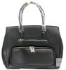 New NEWBELLA Black Vegan Leather Work Tote Bag for Travel Handbags with Insulated Pocket & Adjustable Strap, 14.5" &times; 3" &times; 13" (Excluding Handles) - 2