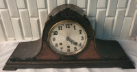 Vintage Wooden Mantle Clock - Untested