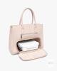 New NEWBELLA Beige Vegan Leather Work Tote Bag for Travel Handbags with Insulated Pocket & Adjustable Strap, 14.5" &times; 3" &times; 13" (Excluding Handles) - 2