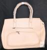 New NEWBELLA Beige Vegan Leather Work Tote Bag for Travel Handbags with Insulated Pocket & Adjustable Strap, 14.5" &times; 3" &times; 13" (Excluding Handles) - 3