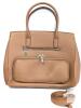 New NEWBELLA Khaki Vegan Leather Work Tote Bag for Travel Handbags with Insulated Pocket & Adjustable Strap, 14.5" &times; 3" &times; 13" (Excluding Handles) - 2