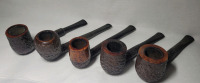 Vintage Brigham Pipes w/Oak or Briar Wood Bowls , 5 Pipes Made in Canada
