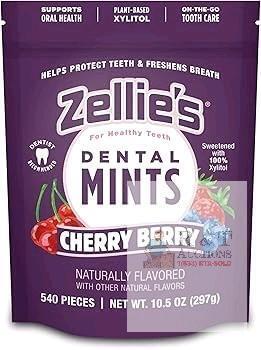 [bb 12/2026] New Zellie's Cherry Berry-Flavoured Xylitol Dental Mints, 540 Mints, 297g