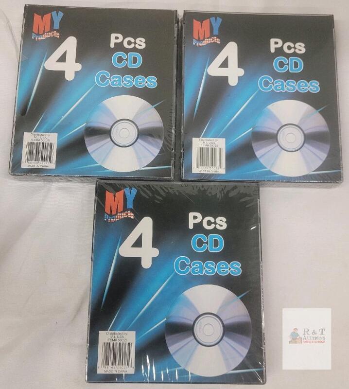 12 MY Brand Standard CD Jewel Cases, Clear/Black, 1-Disc, Shrink-Wrapped, Item# 50025