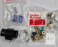 Mixed Lot: Brainerd 35mm Knobs, Master Plumber 208 Bolt Kit, TSUGAMI GT86 Knobs, Water Temp Adapter