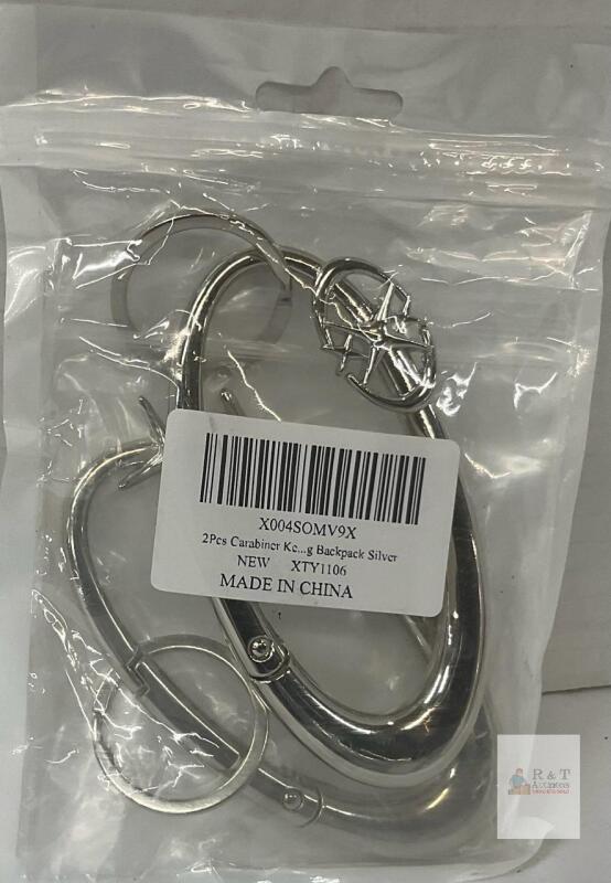 2pcs Silver Aluminum Carabiner Keychains for Backpack, XTY1106, Decorative Star, X004SOMV9X