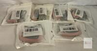 6 NEW Button Pink Reflective Car Key Fob Covers, Silicone w/ Keychain & D Ring, Sealed Packs, X00448H119