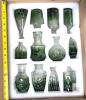 New 12pc Green Gradient Retro Glass Mini Bud Vases Up To 5.75" Tall - 2