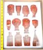 New 12pc Tangerine Gradient Retro Glass Mini Bud Vases Up To 5.75" Tall - 3