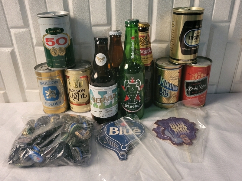 Beer Collectible Lot - Cans & Bottles +