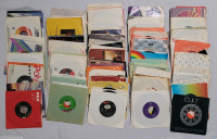 100+ 45RPM LP Records in Sleeves - Various Music Genres
