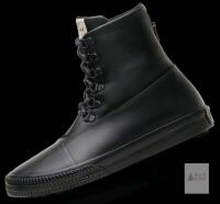 New Size 10W/8M GROUNDED PEOPLE [Billie Black] Handmade Classic Lace Up High Top Fashion Sneakers Comfortable Walking Shoes - Made with Cruelty Free Leather GRD004A-01