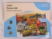 Relish Farm Life 100-Piece Jigsaw Puzzle &ndash; Large Pieces, Accessible Design